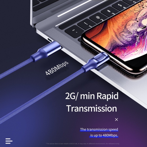 Dây cáp MFI sạc nhanh iphone Rockspace A1 dây dù chuẩn PD typeC to lightning bảo hành 12 tháng