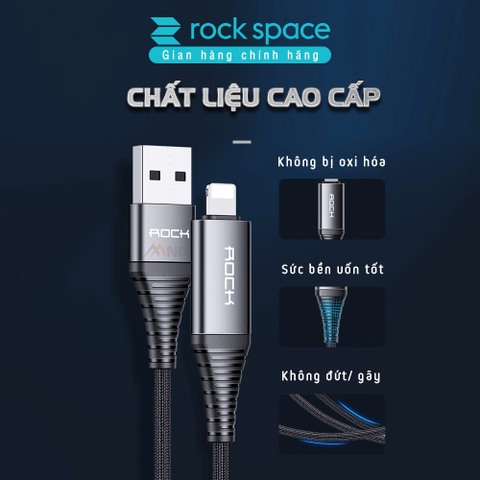 Dây cáp sạc nhanh 4 in 1 iphone, samsung và các dòng điện thoại Rockspace R12 chuẩn lightning TypeC, sạc nhanh PD QC