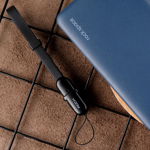 Dây cáp sạc typeC Rockspace S3 dành cho điện thoại kiêm móc khóa độ dài 21cm hàng chính hãng bảo hành 12 tháng