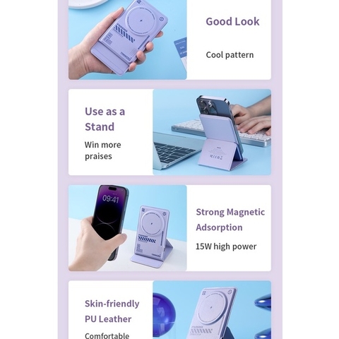 Đế sạc không dây sạc nhanh kiêm giá đỡ điện thoại Rockspace W50 sạc max 15W BH 12 tháng