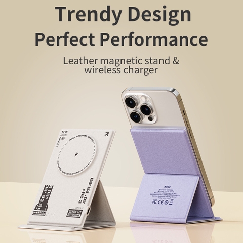 Đế sạc không dây sạc nhanh kiêm giá đỡ điện thoại Rockspace W50 sạc max 15W BH 12 tháng