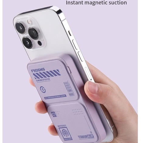 Pin sạc dự phòng không dây kèm giá đỡ điện thoại Rockspace P83 5000mAh sạc nhanh 15W có BH