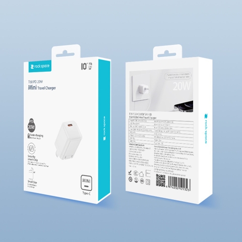 Củ sạc nhanh cho iphone chuẩn PD 20W Rockspace T68 ổn định không nóng hàng bảo hành 12 tháng
