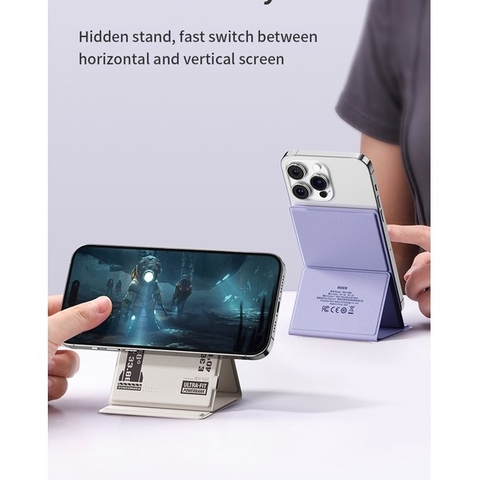 Đế sạc không dây sạc nhanh kiêm giá đỡ điện thoại Rockspace W50 sạc max 15W BH 12 tháng