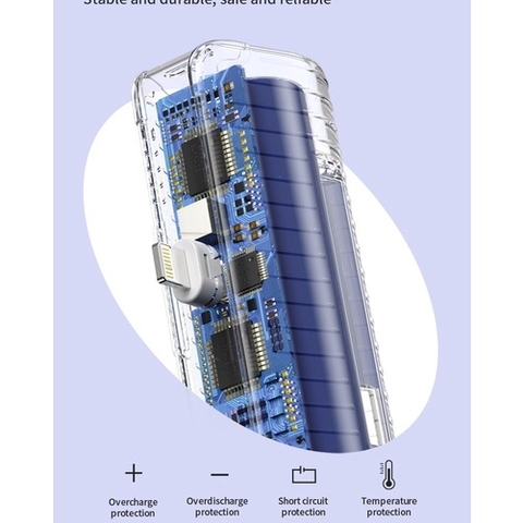 Pin sạc dự phòng thích hợp chân cắm iphone Rockspace P86 5000mAh sạc nhanh - Hàng chính hãng có bảo hành
