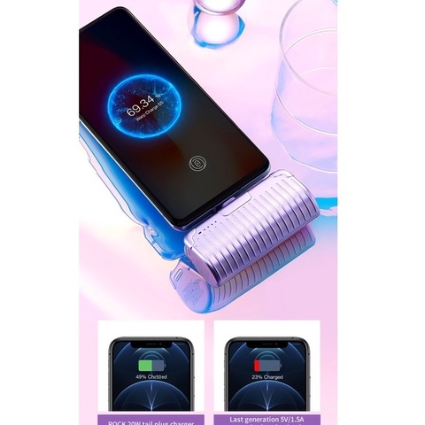 Pin sạc dự phòng thích hợp chân cắm iphone Rockspace P86 5000mAh sạc nhanh - Hàng chính hãng có bảo hành