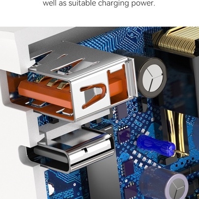 Củ sạc nhanh iPhone Rockspace T51 2 cổng USB-TypeC sạc nhanh 30w sạc ổn định hàng chính hãng bảo hành 12 tháng