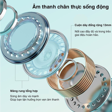 Tai nghe Bluetooth nhét tai không dây TWS Rockspace Lipstick nghe nhạc lên đến 24h hàng chính hãng bảo hành 12 tháng