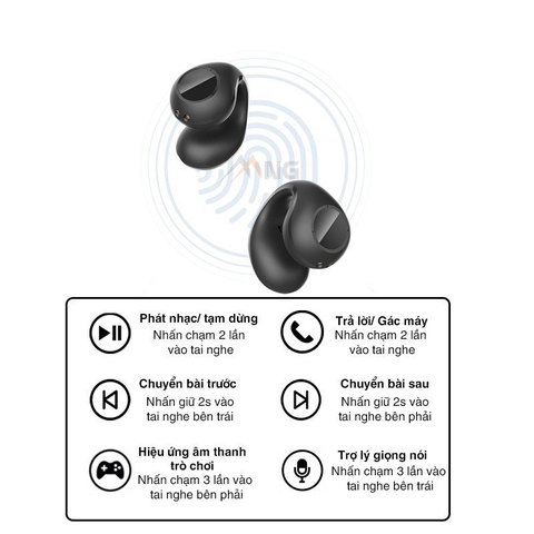 Tai nghe bluetooth không dây kẹp vành tai Rock Sound EarCuffs TWS Earphone Rockspace BH 12 tháng