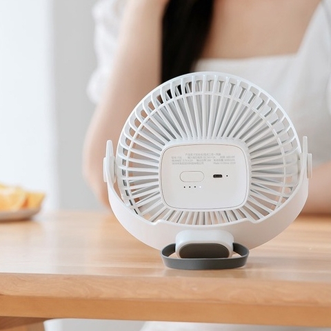 Quạt mini tích điện cầm tay để bàn treo tường Rockspace F35 pin 4000mAh chắc chắn tiện lợi có BH