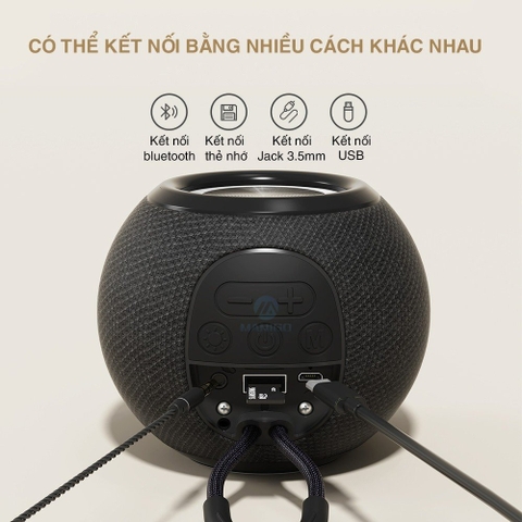 Loa mini bluetooth nghe nhạc không dây Rockspace S55 có micro nghe gọi nhỏ gọn có đầu cắm usb thẻ nhớ Hàng chính hãng