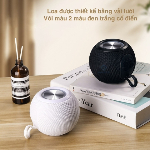 Loa mini bluetooth nghe nhạc không dây Rockspace S55 có micro nghe gọi nhỏ gọn có đầu cắm usb thẻ nhớ Hàng chính hãng