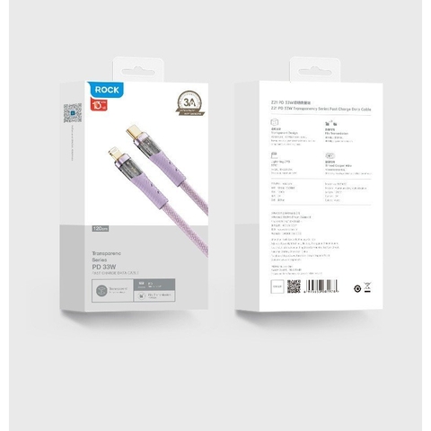 Dây sạc iphone PD 33W Chính hãng Rockspace Z21 chuẩn sạc nhanh không nóng máy bảo hành 1 năm 1 đổi 1