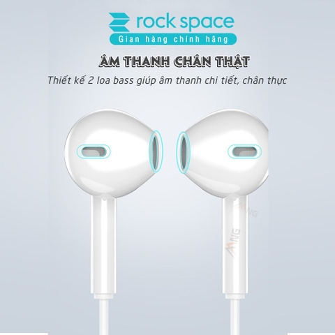 Tai Nghe nhét tai có dây Rockspace ES05 jack 3.5mm có mic nghe nhạc chơi game BH 1 năm