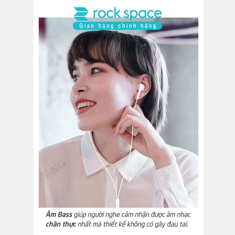 Tai Nghe nhét tai có dây Rockspace ES05 jack 3.5mm có mic nghe nhạc chơi game BH 1 năm