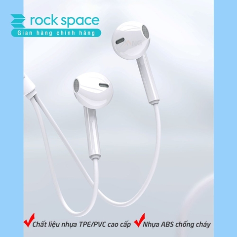Tai Nghe nhét tai có dây Rockspace ES05 jack 3.5mm có mic nghe nhạc chơi game BH 1 năm