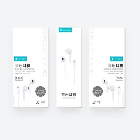 Tai nghe có dây nhét tai Rockspace ES06 chuẩn cắm dành cho IP - Hàng bảo hành 12 tháng