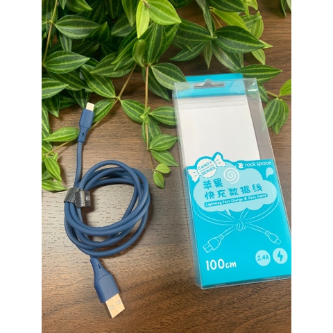 Dây cáp sạc cho iphone Rockspace candy chuẩn lightning độ dài 120cm hàng chính hãng bảo hành 12 tháng