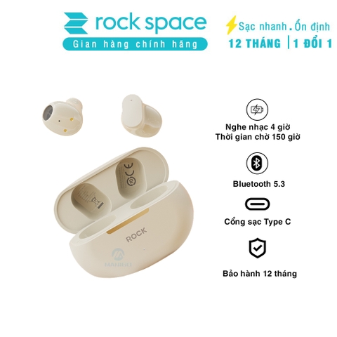 Tai nghe bluetooth không dây nhét tai Rockspace EB900 TWS có mic hàng chính hãng bảo hành 12 tháng