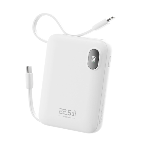 Pin sạc dự phòng tích hợp dây sạc Rockspace Y11 mini sạc nhanh 22.5w 10000mAh hàng chính hãng có BH