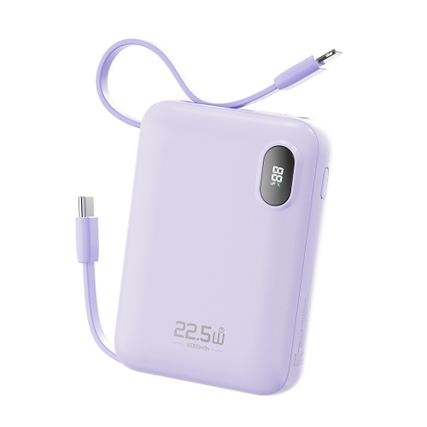 Pin sạc dự phòng tích hợp dây sạc Rockspace Y11 mini sạc nhanh 22.5w 10000mAh hàng chính hãng có BH