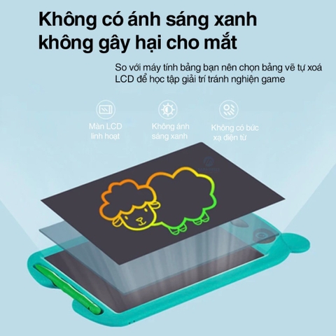Bảng vẽ tự xóa điện tử thông minh Manigo KS01002 11inch màn hình LCD chống bức xạ ánh sáng bảo hành 12 tháng
