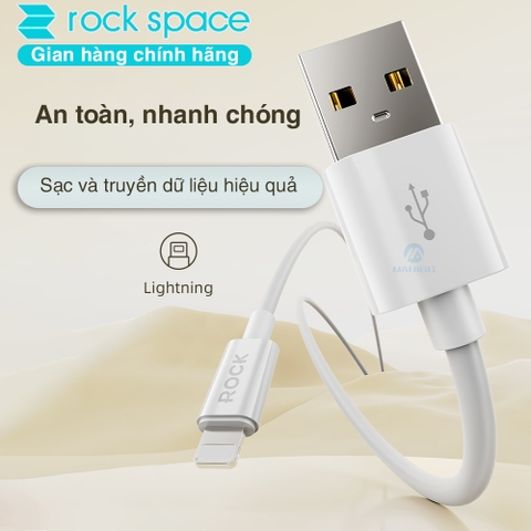 Dây cáp sạc nhanh cho iphone Rockspace P8 độ dài 1m sạc nhanh ổn định không nóng máy BH 12 tháng