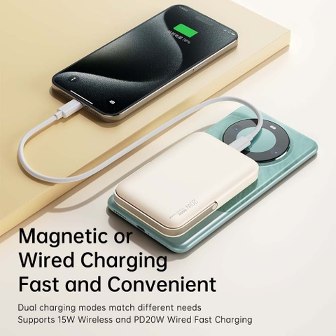 Pin sạc dự phòng không dây Rockspace P20SE kèm giá đỡ điện thoại sạc nhanh PD20W 10000mAh có BH