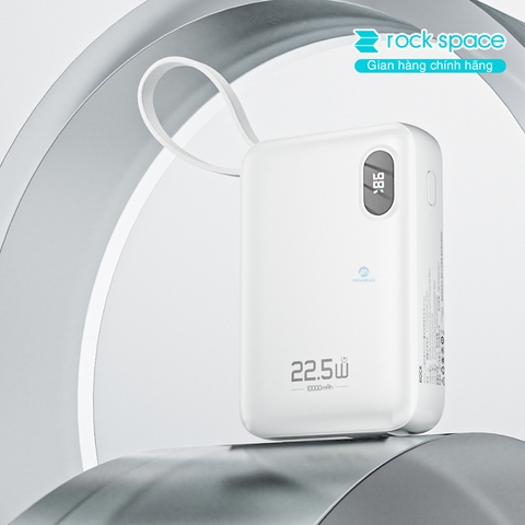 Pin sạc dự phòng tích hợp dây sạc Rockspace Y11 mini sạc nhanh 22.5w 10000mAh hàng chính hãng có BH