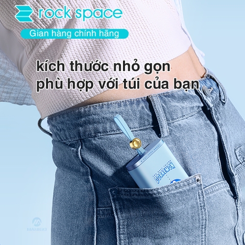 Pin dự phòng mini tích hợp dây sạc Rockspace Powersack 10000mAh sạc nhanh 22.5w bảo hành 12 tháng