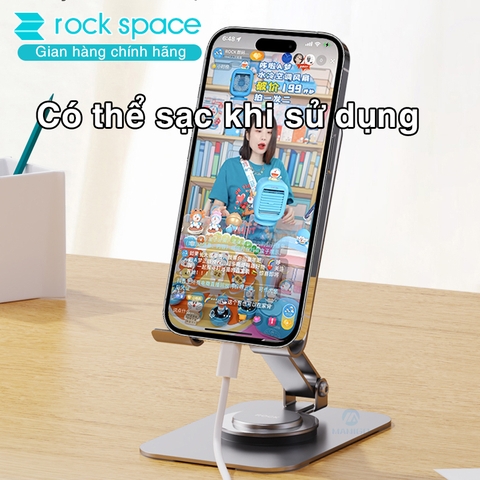Giá đỡ điện thoại ipad thông minh xoay 360 Rockspace Rotatable chống trượt làm bằng kim loại