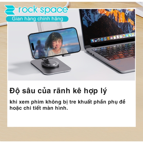 Giá đỡ điện thoại ipad thông minh xoay 360 Rockspace Rotatable chống trượt làm bằng kim loại