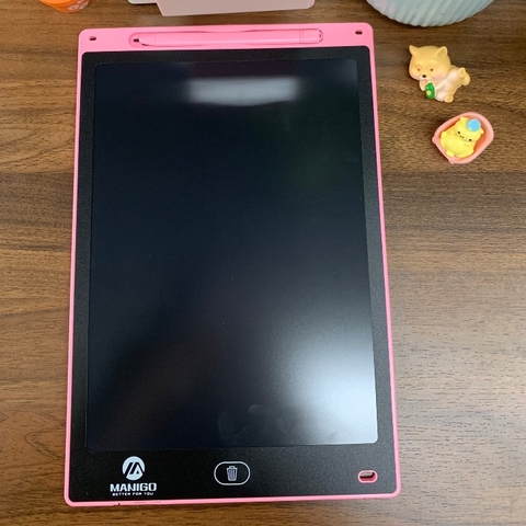 Bảng vẽ viết tự xoá thông minh đa sắc Manigo KS0120-2 12 inch màn hình LCD bảo vệ mắt cho trẻ em BH 1 năm