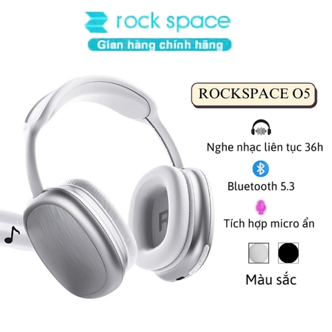Headphone tai nghe bluetooth không dây chụp tai Rockspace O5 có mic hàng chính hãng BH 1 năm