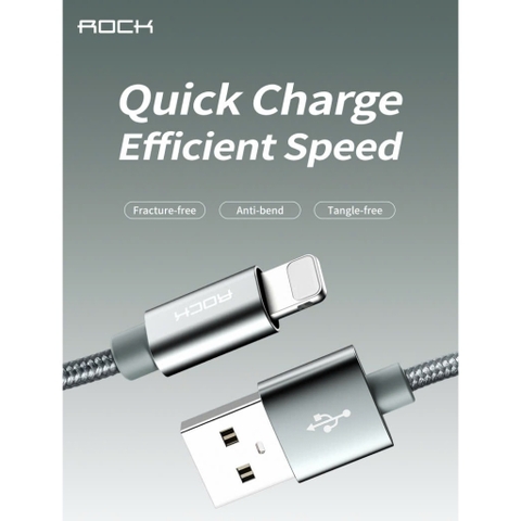 Dây Cáp Sạc iphone RockSpace 20cm dây dù sạc nhanh ổn định hàng chính hãng bảo hành 12 tháng