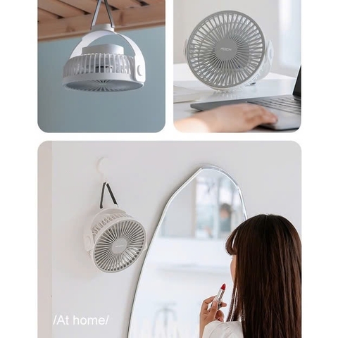 Quạt mini tích điện cầm tay để bàn treo tường Rockspace F35 pin 4000mAh chắc chắn tiện lợi có BH