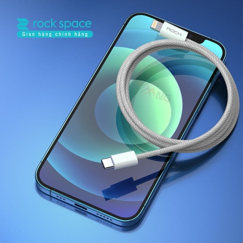 Dây cáp sạc nhanh iphone Rockspace Z20 PD 20W  sạc nhanh hỗ trợ truyền dữ liệu bảo hành 1 năm