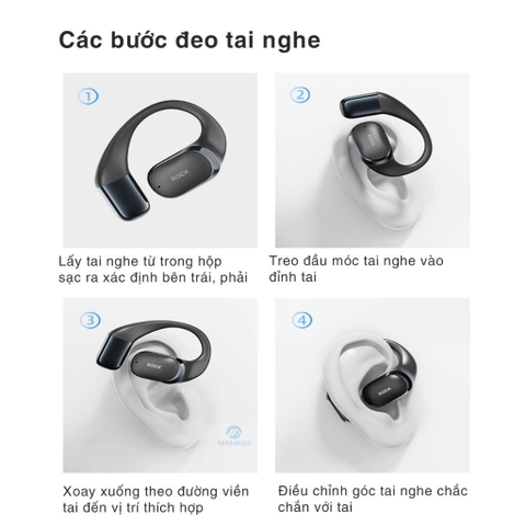 Tai nghe bluetooth không dây kẹp vành tai Rockspace X718 Bluetooth Earphones bảo hành 12 tháng