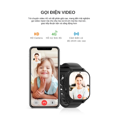 Đồng hồ thông minh định vị trẻ em Manigo M89 Lắp sim nghe gọi độc lập call video chống nước