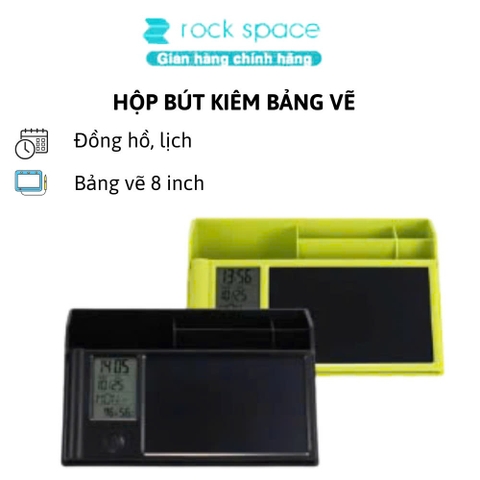 Hộp đựng bút cao cấp Manigo P01001 kèm bảng vẽ tự xóa đồng hồ xem giờ tiện dụng cho bé yêu học tập