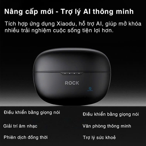 Tai nghe AI bluetooth không dây kẹp tai ROCKSPACE EB200 TWS Smart Earphones hàng chính hãng có BH