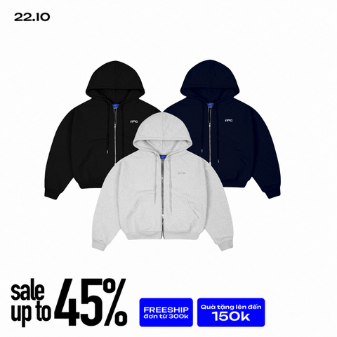 Metal Logo Zipper Hoodie