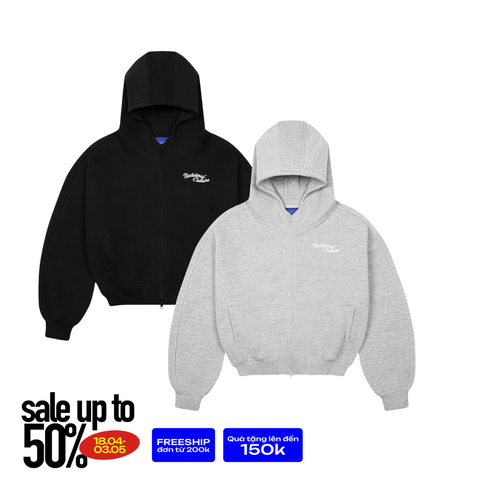 Culture Zipper Boxy Hoodie