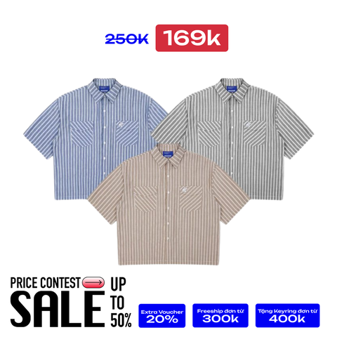 2Striped Boxy Shirt