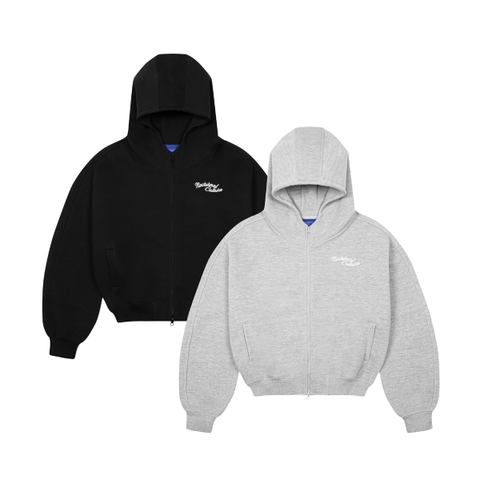 Culture Zipper Boxy Hoodie