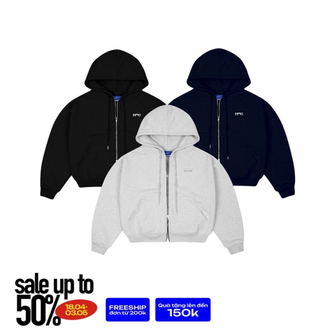 Metal Logo Zipper Hoodie