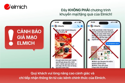 Cảnh báo giả mạo thương hiệu Elmich và các chương trình khuyến mại, tặng quà lừa đảo