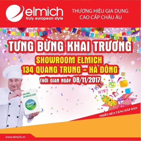 SHOWROOM THỨ 5 TẠI HÀ NỘI CỦA ELMICH SẮP KHAI TRƯƠNG NGÀY 8/11/2017