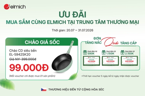 ƯU ĐÃI MUA SẮM CÙNG ELMICH TẠI TRUNG TÂM THƯƠNG MẠI 🎁