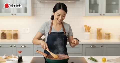 Bò Áp Chảo Ngon Chuẩn Vị Nhà Hàng: Bí Quyết Với Chảo Elmich!